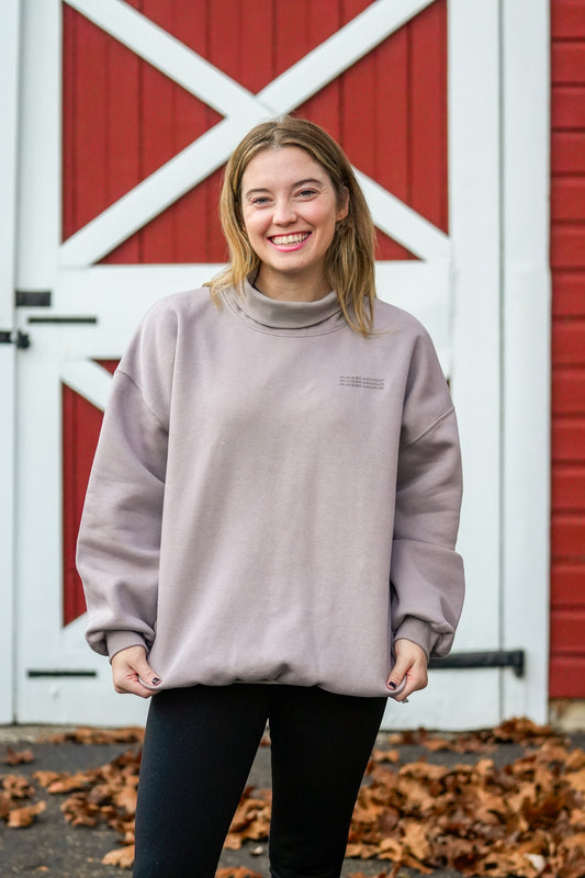 Women's UA Icon Fleece Oversized Mock Crew- Size Large
