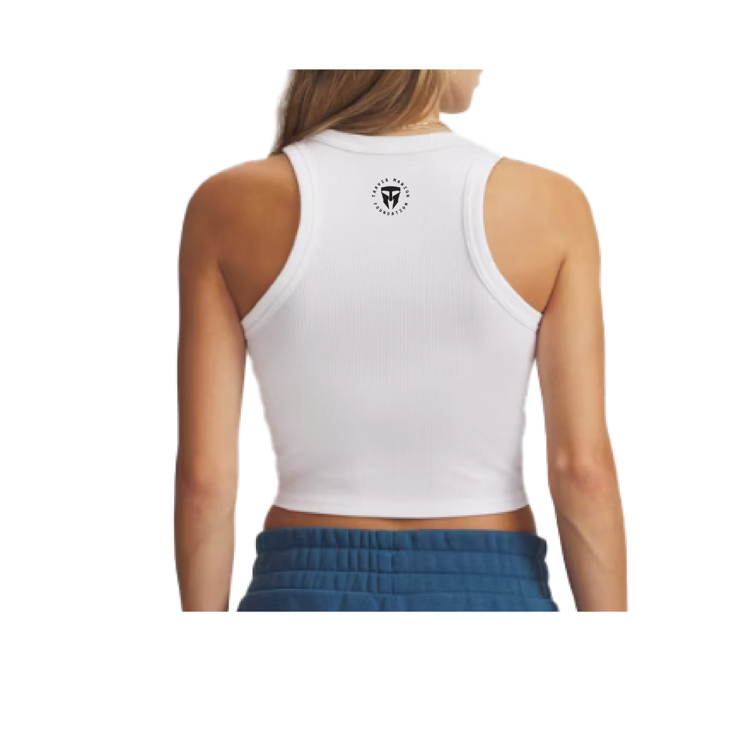 Women's UA x TMF White Ribbed Crop Tank