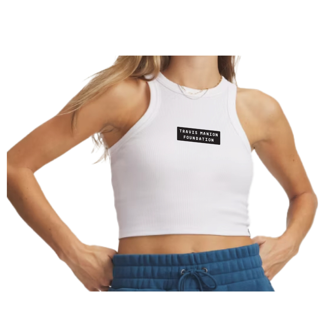 Women's UA x TMF White Ribbed Crop Tank