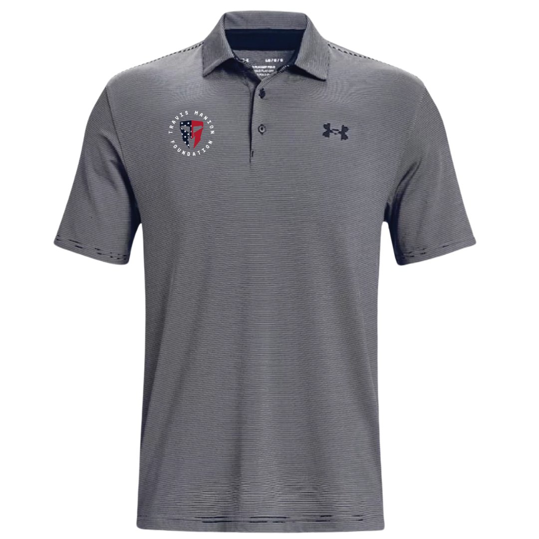 Men's Playoff 3.0 Striped Polo- Navy