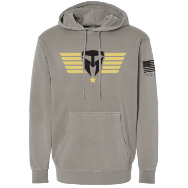 Pigment Dyed Hoodie- Light Gray - Travis Manion Foundation