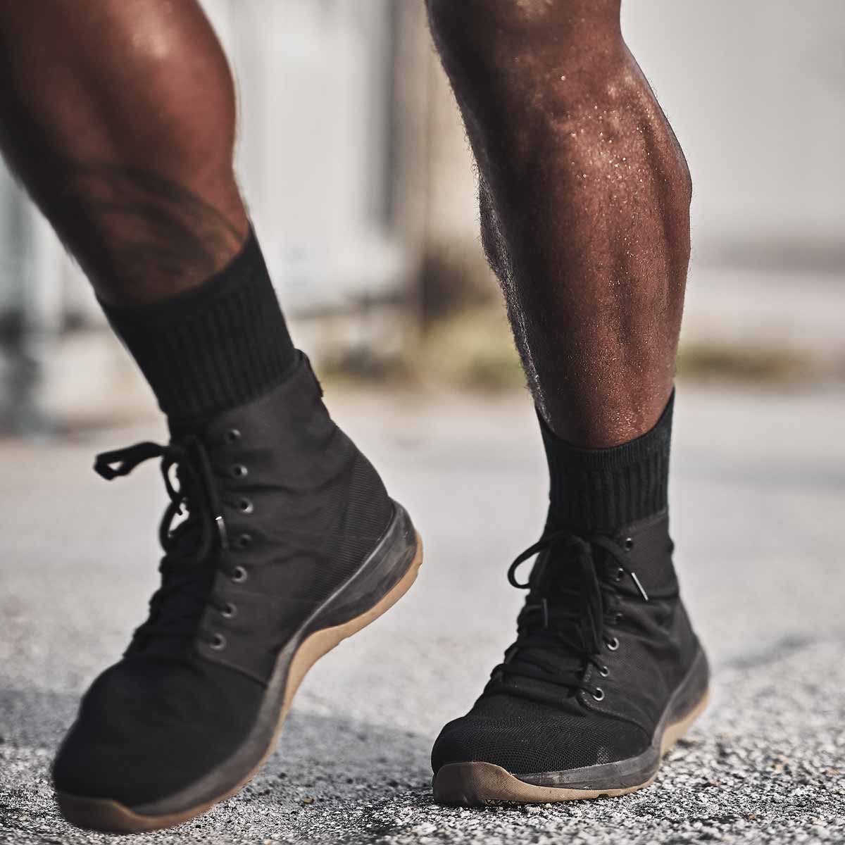 Ballistic Trainers Mid Top Black Gum Travis Manion Foundation