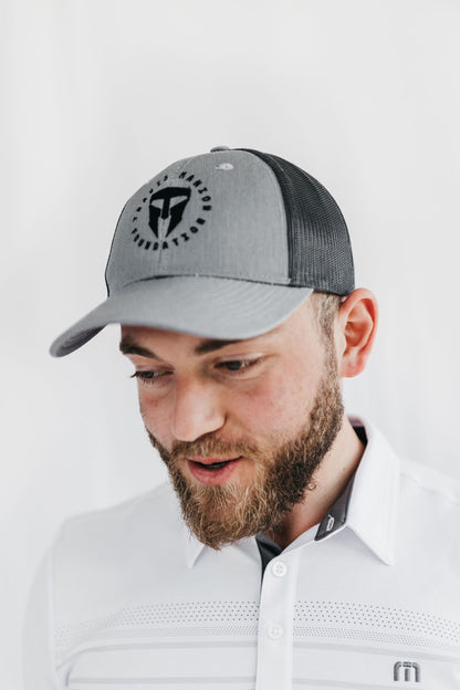 Snapback Trucker Hat with Black TMF logo