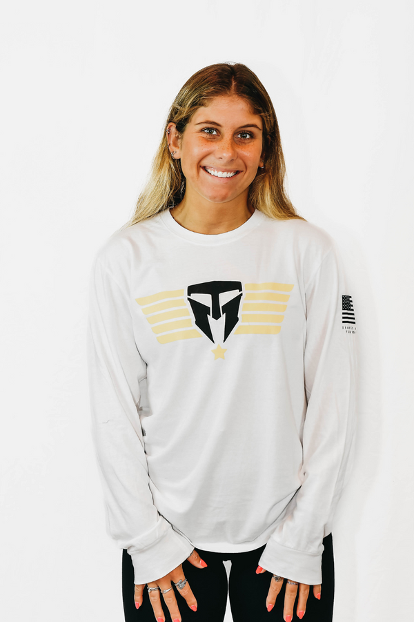 Unisex White Long Sleeve Travis Manion Foundation