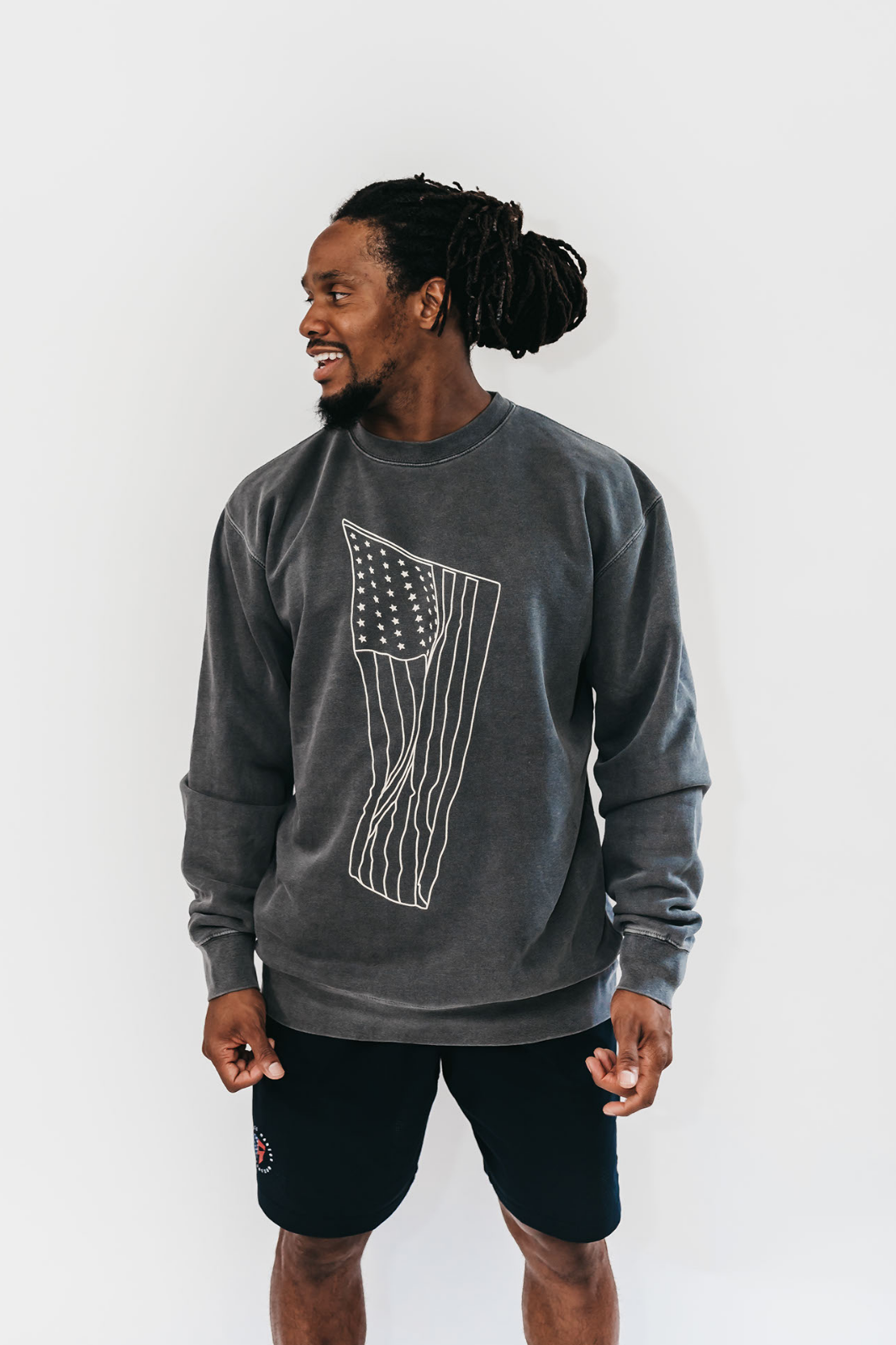 Pigment sales dyed crewneck